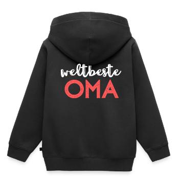 Weltbeste Oma - Kinder Premium Organic Hoodie - Schwarz - Hinten - AI Model Kid Male (0cm)
