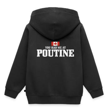 You Had Me At Poutine Canada - Sweat Premium à capuche enfant bio - noir - Dos - AI Model Kid Male (0cm)