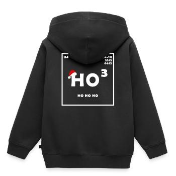 HO HO HO Chemie Element Weihnachten Geschenk - Kinder Premium Organic Hoodie - Schwarz - Hinten - AI Model Kid Male (0cm)