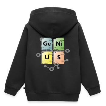 Periodensystem genius 4 - Kinder Premium Organic Hoodie - Schwarz - Hinten - AI Model Kid Male (0cm)