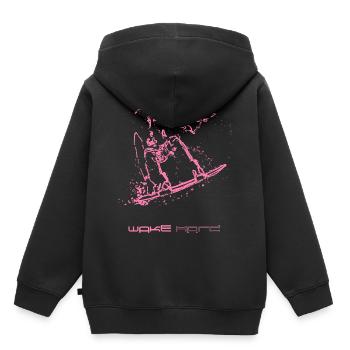 planchiste - Sweat Premium à capuche enfant bio - noir - Dos - AI Model Kid Male (0cm)