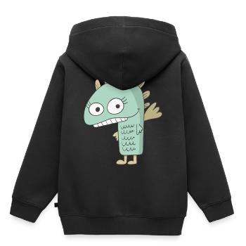 Monstres - Sweat Premium à capuche enfant bio - noir - Dos - AI Model Kid Male (0cm)