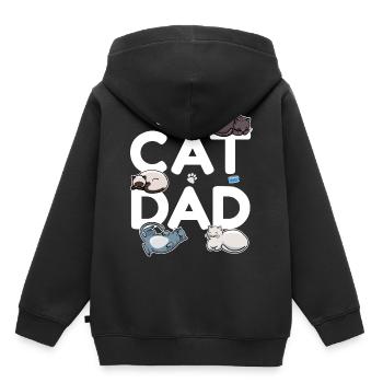 Cat Dad - Cat Cat man Daddy Kitty Meow - Kids Premium Organic Hoodie - black - Back - AI Model Kid Male (0cm)