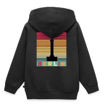 Berlin Victory Column - Kids Premium Organic Hoodie - black - Back - AI Model Kid Male (0cm)