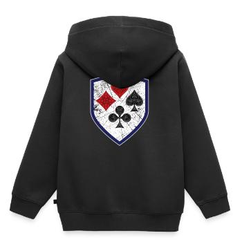 ELEGANTES POKER MOTIV POKERSPIELER GESCHENKIDEE - Kinder Premium Organic Hoodie - Schwarz - Hinten - AI Model Kid Male (0cm)