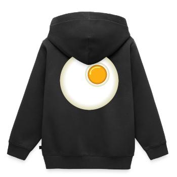 fried egg - Kids Premium Organic Hoodie - black - Back - AI Model Kid Male (0cm)