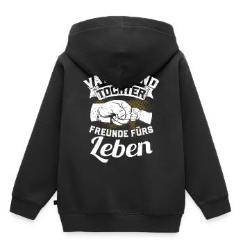 Père et fille - amis pour la vie - Sweat Premium à capuche enfant bio - noir - Dos - AI Model Kid Male (0cm)