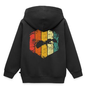 Ameise - Kinder Premium Organic Hoodie - Schwarz - Hinten - AI Model Kid Male (0cm)
