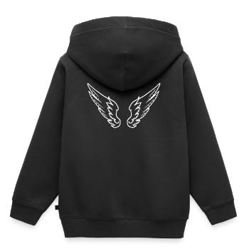 Engelsflügel - Kinder Premium Organic Hoodie - Schwarz - Hinten - AI Model Kid Male (0cm)