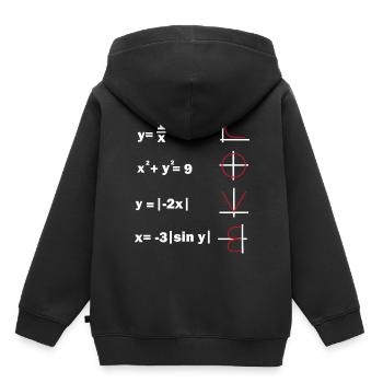 mathe humor liebe mathelehrer mathematik prof. - Kinder Premium Organic Hoodie - Schwarz - Hinten - AI Model Kid Male (0cm)