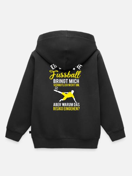 Fußball, ein Tag ohne Fußball Spruch - Kinder Premium Organic Hoodie - Schwarz