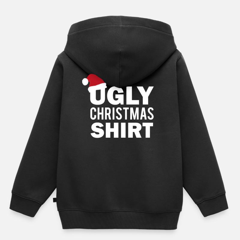 Ugly Christmas - Sweat Premium à capuche enfant bio - noir