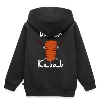 Doner kebab - Sweat Premium à capuche enfant bio - noir - Dos - AI Model Kid Male (0cm)