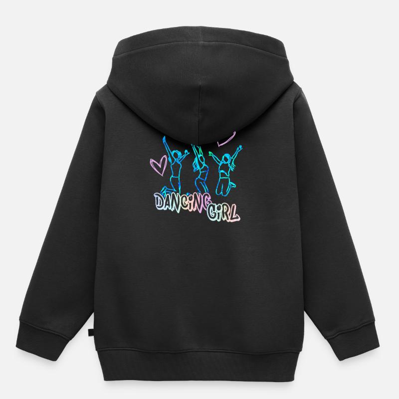 Danse moderne grand cadeau pour les danseuses - Sweat Premium à capuche enfant bio - noir