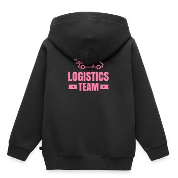 Logistician Team Logistics Logistician Freight Forwarder - Kids Premium Organic Hoodie - black - Back - AI Model Kid Male (0cm)