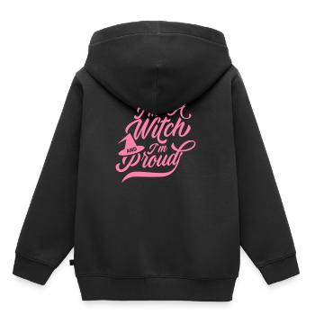 Ich bin eine Hexe und stolz Hexer Hexen Hexerei - Kinder Premium Organic Hoodie - Schwarz - Hinten - AI Model Kid Male (0cm)