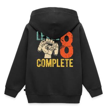Geburtstag Junge 8 Jahre Shirt Gamer Gaming Level - Kinder Premium Organic Hoodie - Schwarz - Hinten - AI Model Kid Male (0cm)