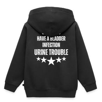 Drôle ma femme Blagues Papa Blagues Cadeau - Sweat Premium à capuche enfant bio - noir - Dos - AI Model Kid Male (0cm)