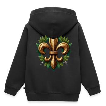 Pfadfinder Scouts Fleur-de-Lis Emblem Design - Kids Premium Organic Hoodie - black - Back - AI Model Kid Male (0cm)