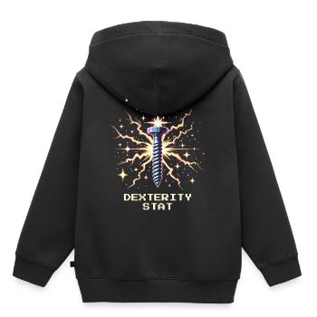 Dextérité Mécanique de précision maximale Dextérité - Sweat Premium à capuche enfant bio - noir - Dos - AI Model Kid Male (0cm)