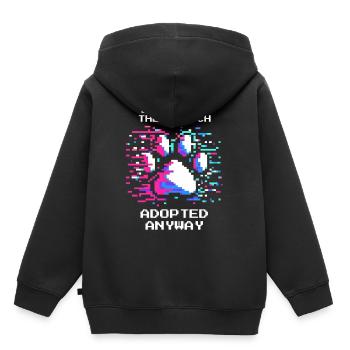 Adopted despite glitch | Animal shelter animal love - Kids Premium Organic Hoodie - black - Back - AI Model Kid Male (0cm)