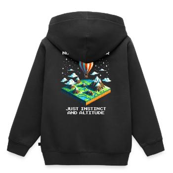 Instinct & Altitude | Balloon ride without signposts - Kids Premium Organic Hoodie - black - Back - AI Model Kid Male (0cm)