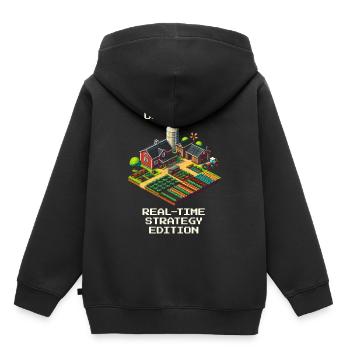 Ackerbau = RTS | Ressourcenmanagement mit Diesel - Kinder Premium Organic Hoodie - Schwarz - Hinten - AI Model Kid Male (0cm)