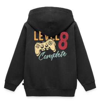 Geburtstag Junge 8 Jahre Shirt Gamer Gaming Level - Kinder Premium Organic Hoodie - Schwarz - Hinten - AI Model Kid Male (0cm)