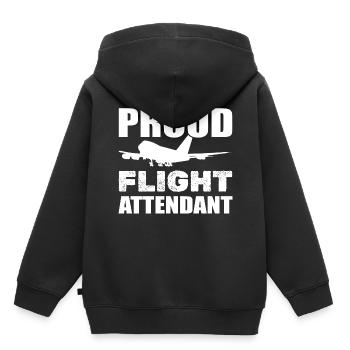 Cooler Flugbegleiter Airline Stewardess - Kinder Premium Organic Hoodie - Schwarz - Hinten - AI Model Kid Male (0cm)