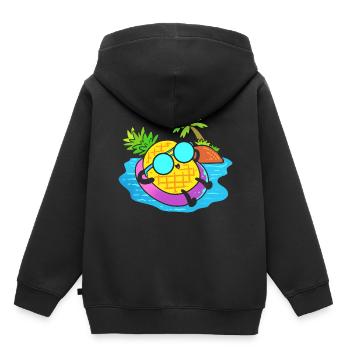 Ananas entspannen Tourist - Kinder Premium Organic Hoodie - Schwarz - Hinten - AI Model Kid Male (0cm)