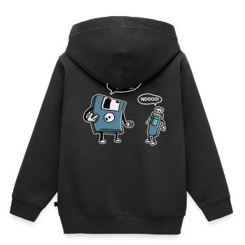 USB Disk Funny Information Technology - Kids Premium Organic Hoodie - black - Back - AI Model Kid Male (0cm)