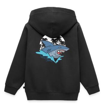 Hai-Wut-Gesicht Wasserbiologe - Kinder Premium Organic Hoodie - Schwarz - Hinten - AI Model Kid Male (0cm)