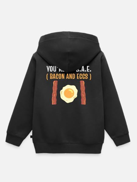 Speck und Eierliebhaber Saucier - Kinder Premium Organic Hoodie - Schwarz