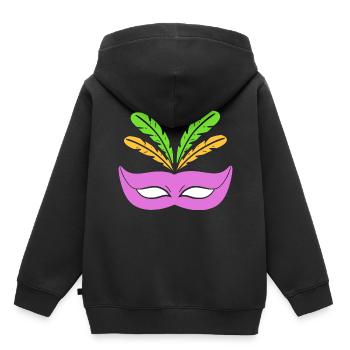 Mardi Gras Mask Mardi Gras Performer - Kinder Premium Organic Hoodie - Schwarz - Hinten - AI Model Kid Male (0cm)