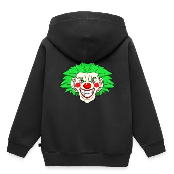 Gruseliger Clown Entertainer - Kinder Premium Organic Hoodie - Schwarz - Hinten - AI Model Kid Male (0cm)