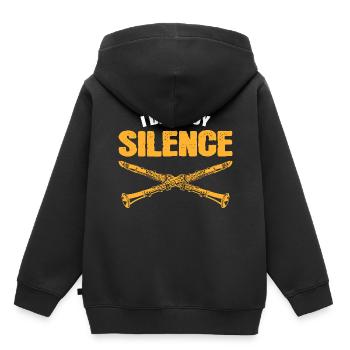 I Destroy Silence Bandmitglied - Kinder Premium Organic Hoodie - Schwarz - Hinten - AI Model Kid Male (0cm)