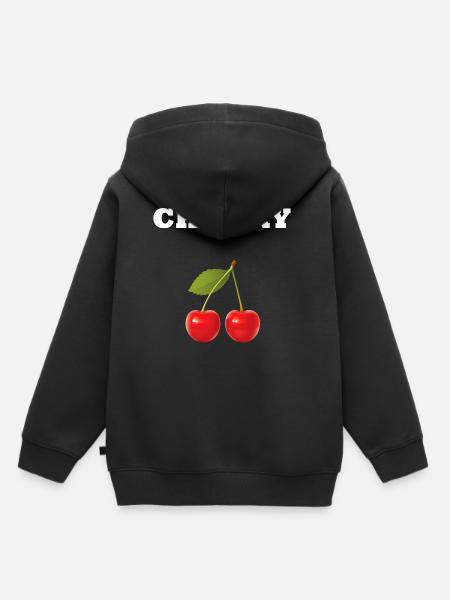 CHERRY STYLE - Kinder Premium Organic Hoodie - Schwarz