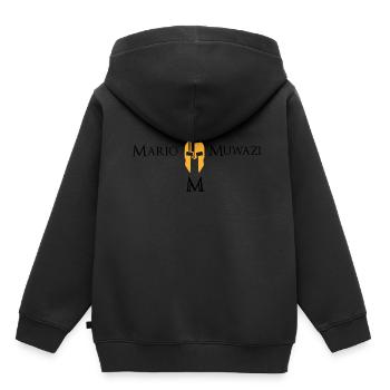L'original | Mario Muwazi - Sweat Premium à capuche enfant bio - noir - Dos - AI Model Kid Male (0cm)