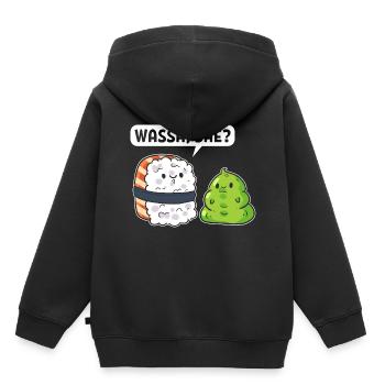 Wassa, Bae? Sushi Koch - Kinder Premium Organic Hoodie - Schwarz - Hinten - AI Model Kid Male (0cm)