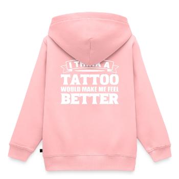 Tattoo Liebhaber Tattoo-Künstler - Kinder Premium Organic Hoodie - Rosa - Hinten - AI Model Kid Female (0cm)