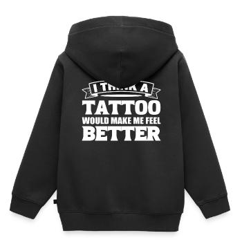 Tattoo Liebhaber Tattoo-Künstler - Kinder Premium Organic Hoodie - Schwarz - Hinten - AI Model Kid Male (0cm)