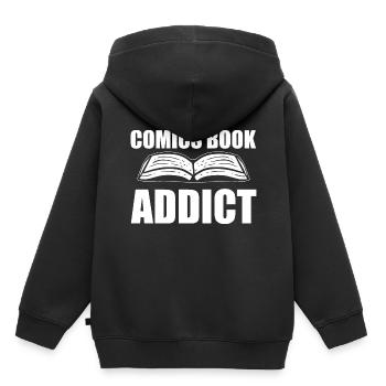 Comic -Buchliebhaber Comic Illustrator - Kinder Premium Organic Hoodie - Schwarz - Hinten - AI Model Kid Male (0cm)
