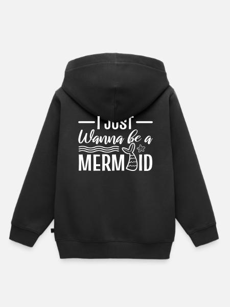 Meerjungfrau Fan - Kinder Premium Organic Hoodie - Schwarz