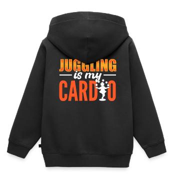 Jonglierbälle Zirkus Jongleur - Kinder Premium Organic Hoodie - Schwarz - Hinten - AI Model Kid Male (0cm)