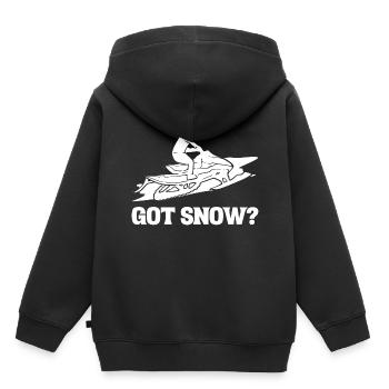 Vous avez de la neige? Glisseur - Sweat Premium à capuche enfant bio - noir - Dos - AI Model Kid Male (0cm)