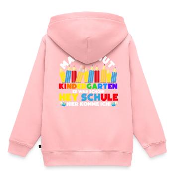 Schulkind Ende Kindergarten Geschenk Grundschule D - Kinder Premium Organic Hoodie - Rosa - Hinten - AI Model Kid Female (0cm)