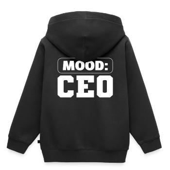 Lustiger Manager Hausmeister in einem Hotel - Kinder Premium Organic Hoodie - Schwarz - Hinten - AI Model Kid Male (0cm)
