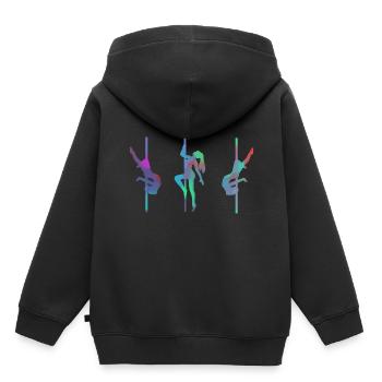 Pole Fitness Tanzlehrer - Kinder Premium Organic Hoodie - Schwarz - Hinten - AI Model Kid Male (0cm)