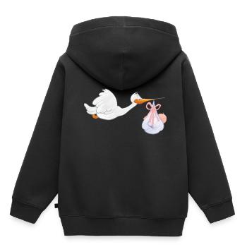 A Baby is Coming - Kinder Premium Organic Hoodie - Schwarz - Hinten - AI Model Kid Male (0cm)