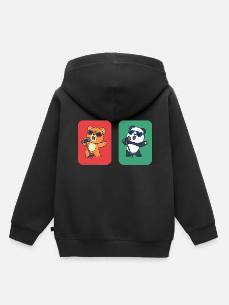 Tiergesang Karaoke -Enthusiast - Kinder Premium Organic Hoodie - Schwarz